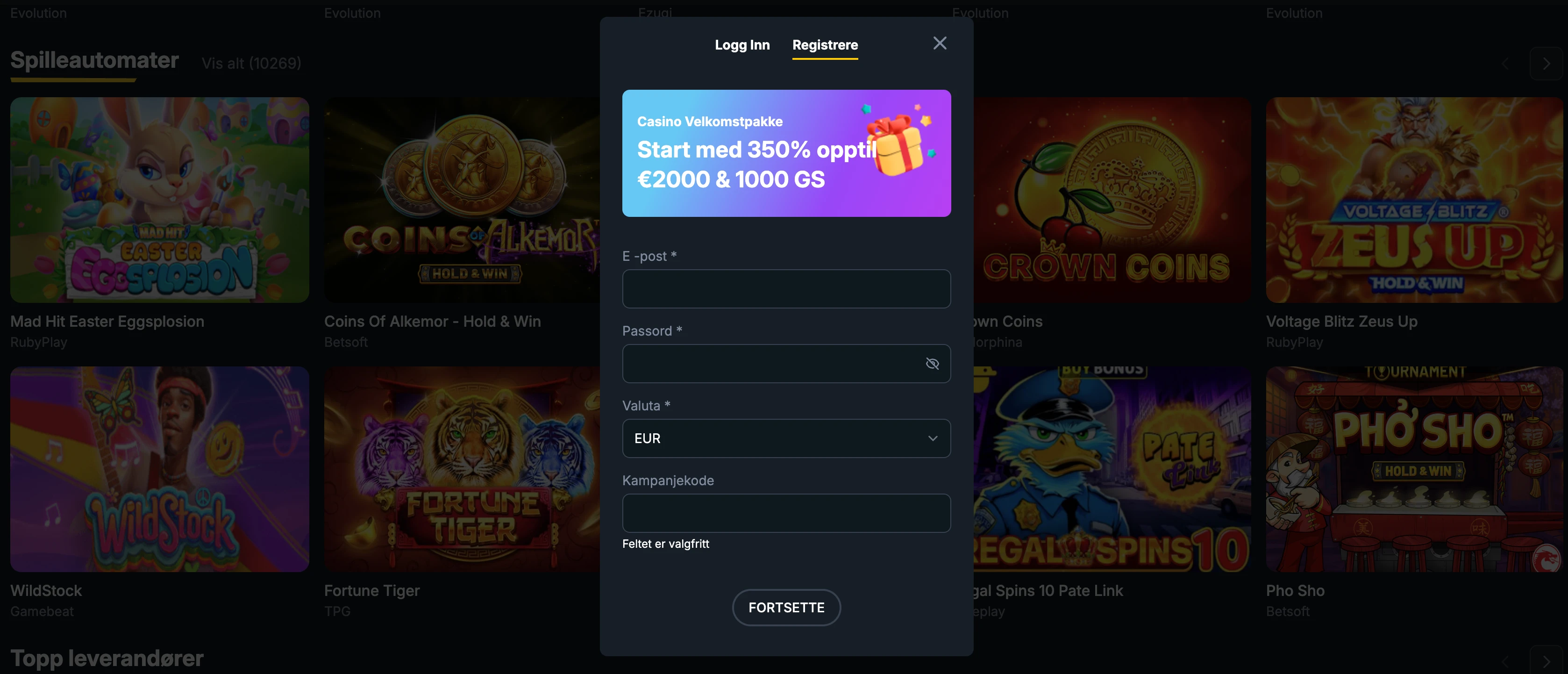 Registrering hos Campeonbet